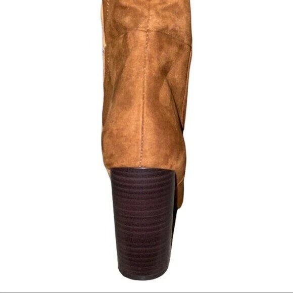 Kenneth Cole Reaction Womens Corie Lace Knee High Boots Tobacco Brown Size 8.5M - Picture 4 of 8